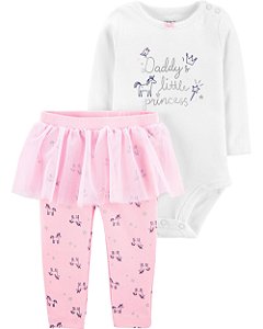 Conjunto 2 Peças Tule Saia Rosa - 12m (9 a 12 meses) - Carter's