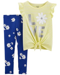 Conjunto 2 Peças Margarida Amarelo/Azul - 3T (3 a 4 anos) - Carter's