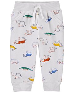 Calça Branca Dinossauros - 9m (6 a 9 meses) - Carter's