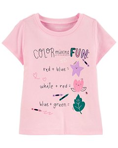 Camiseta Color Fun Rosa - 18m (12 a 18 meses) - Carter's