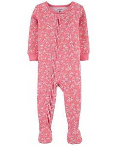 Pijama com pezinho Rosa Florzinhas - 24m (18 a 24 meses) - Carter's