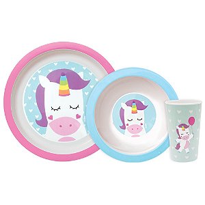 Kit Refeição Animal Fun Unicórnio - Buba