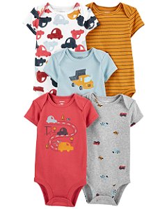 Kit Body 5 Peças Carros - 18m (12 a 18 meses) - Carter's