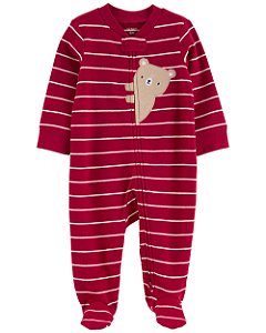 Pijama com pezinho Vinho Ursinho - RN - Carter's