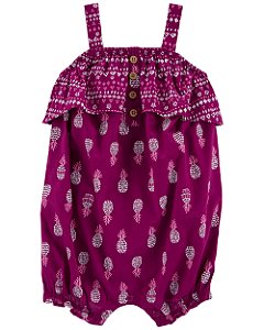 Romper Vinho Abacaxi - 9m (6 a 9 meses) - Carter's