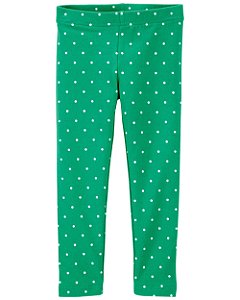 Calça Legging Poa Verde - 6m (3 a 6 meses) - Carter's