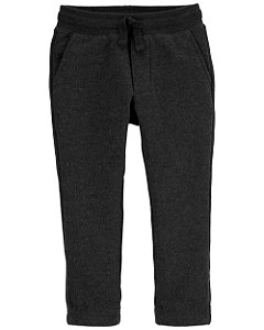 Calça de Moletom Preta Chumbo - 12m (9 a 12 meses) - Oshkosh