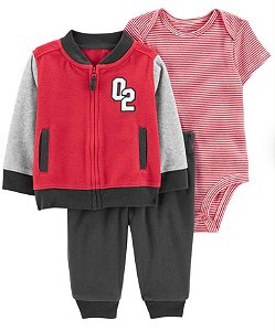 Conjunto 3 peças casaco 02 - 12m (9 a 12 meses) - Carter's