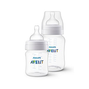 Kit Mamadeira Anti Colic 125 + 260 ml - Transparente - Philips Avent