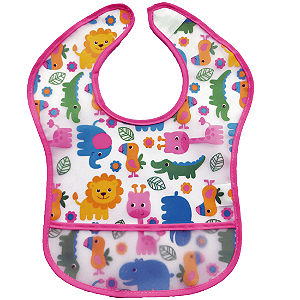 Babador com bolso Safari Rosa - Buba