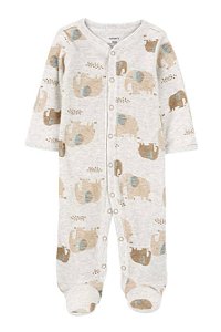 Pijama com pezinho Elefante Bege - RN - Carter's