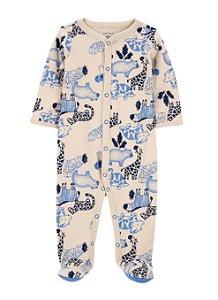 Pijama com pezinho Bege Safari - 6m (3 a 6 meses) - Carter's