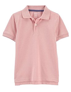 Camiseta Polo Masculina Rosa - 12m (9 a 12 meses) - Carter's