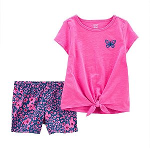 Conjunto 2 peças Rosa Borboleta - 6m (3 a 6 meses) - Carter's