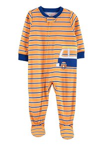 Pijama com pezinho Bus Laranja/Azul - 2T (2 a 3 anos) - Carter's