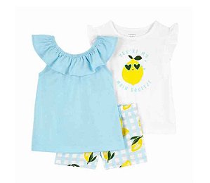 Conjunto 3 peças Limão Siciliano - 3T (3 a 4 anos) - Carter's