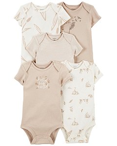 Kit Body 5 peças Pato Bege - 3m (1 a 3 meses) - Carter's