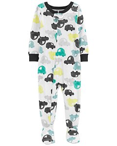 Pijama com pezinho Carros Preto/Verde - 2T (2 a 3 anos) - Carter's