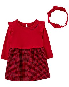 Vestido Vermelho Merry and Bright - 18m (12 a 18 meses) - Carter's