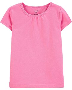 Camiseta Manga Curta Rosa - 2T (2 a 3 anos) - Carter's