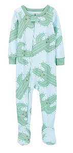 Pijama com pezinho Verde Cactos - 2T (2 a 3 anos) - Carter's