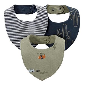 Kit 3 Babadores Cactos - Carter's