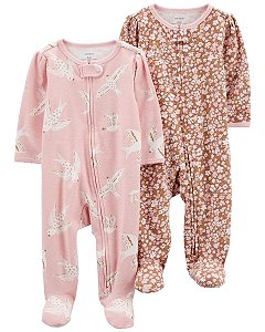 Kit 2 pijamas Rosa Coelho - 3m (1 a 3 meses) - Carter's