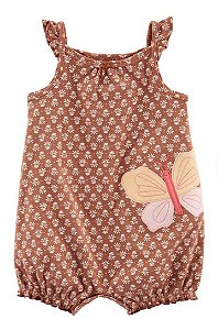 Romper Marrom Borboleta - 18m (12 a 18 meses) - Carter's