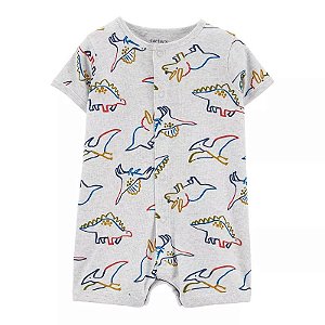 Romper Cinza Dinossauros - 9m (6 a 9 meses) - Carter's