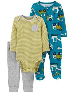 Pijama Caminhão Verde + Conjunto 2 peças - RN - Carter's