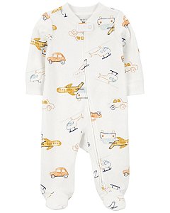 Pijama com pezinho Avião/Helicóptero - 3m (1 a 3 meses) - Carter's