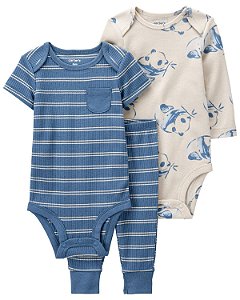 Conjunto 3 Peças Panda Azul - 24m (18 a 24 meses) - Carter's