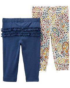 Kit 2 calças Azul/Colorida - 24m (18 a 24 meses) - Carter's