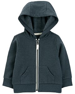 Casaco Moletom Azul Petróleo - 9m (6 a 9 meses) - Carter's