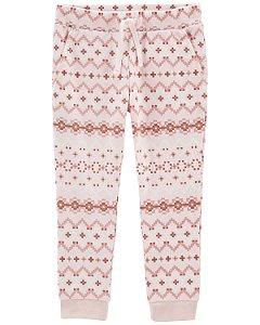 Calça Jogger Love Rosa - 18m (12 a 18 meses) - Carter's