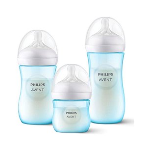 Kit Mamadeira Pétala 3.0 125ml + 260ml + 330ml Azul - Philips Avent