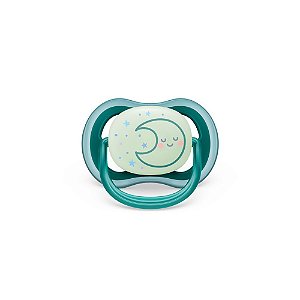 Chupeta Ultra Air Individual Noturna Lua Verde 6 a 18 meses - Philips Avent