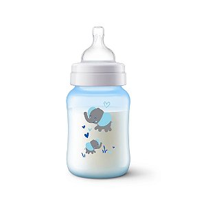 Mamadeira Anti Cólica 260 ml Azul Elefante - Philips Avent
