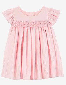 Vestido Plissado Rosinha - 12m (9 a 12 meses) - Oshkosh