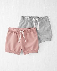 Kit 2 Shorts Rosa/Cinza - RN - Little Planet