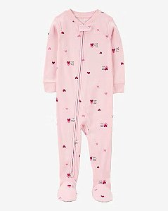 Pijama com pezinho Coração Namorados - 3T (3 a 4 anos) - Carter's