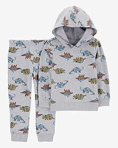 Conjunto 2 peças Capuz Dino Cinza - 2T (2 a 3 anos) - Carter's