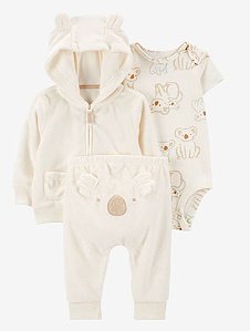 Conjunto 3 peças Koala Neutro - RN - Carter's