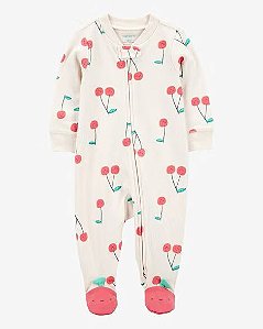 Pijama com pezinho Branco Cereja - RN - Carter's