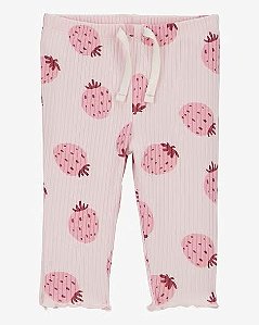 Calça Strawberry Rosa - 9m (6 a 9 meses) - Carter's