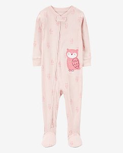 Pijama com pezinho Coruja Rosa - 4T (4 a 5 anos) - Carter's