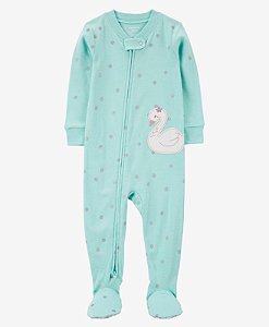 Pijama com pezinho Cisne Verde Água - 18m (12 a 18 meses) - Carter's