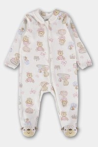 Macacão Manga Longa Ursinho Coroa - Tam RN - Up Baby