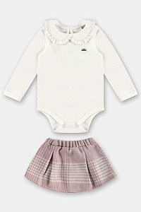Conjunto Body Saia em Tecido Natural - Tam M - Up Baby