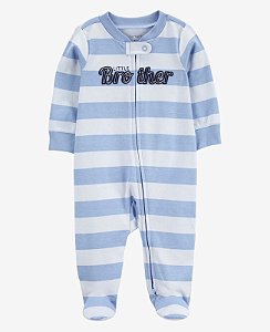Pijama Little Brother Listrado - 6m (3 a 6 meses) - Carter's